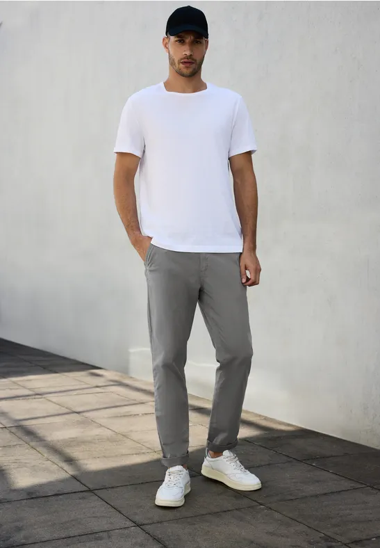 Klassische Chino steel grey