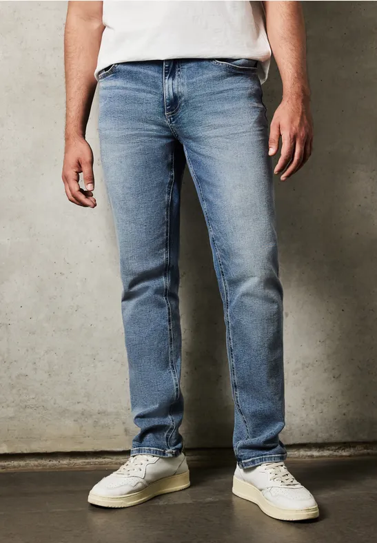 Regular Fit jeans dark blue random wash