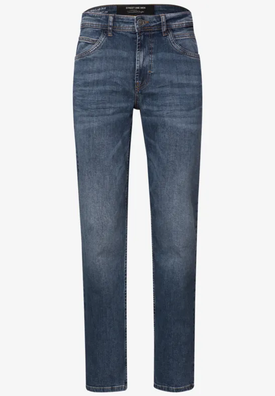 Straight Legs jeans dark blue wash