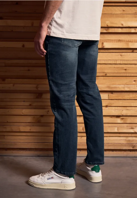 Regular Fit jeans blue overdyed black wash
