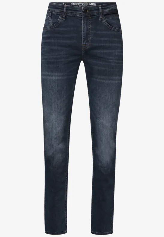 Regular Fit jeans blue overdyed black wash