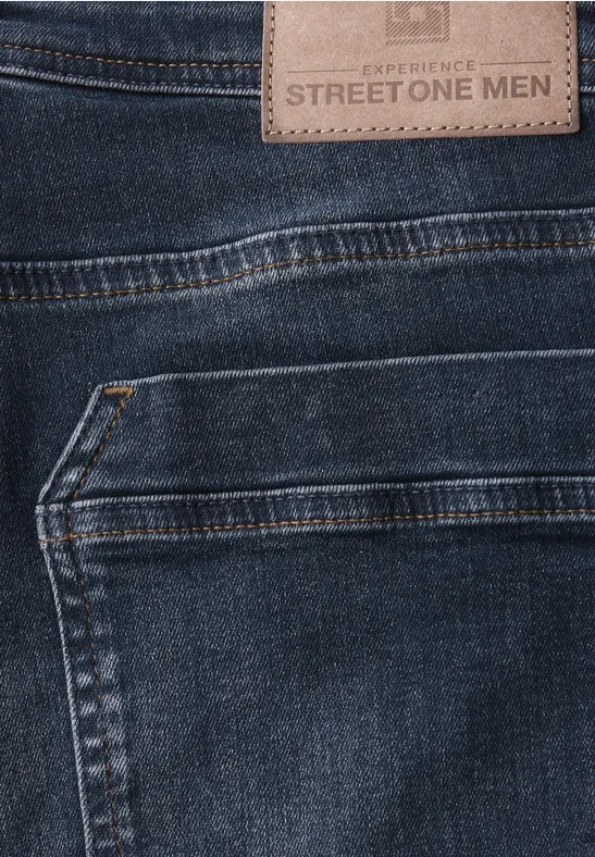 Regular Fit jeans blue overdyed black wash