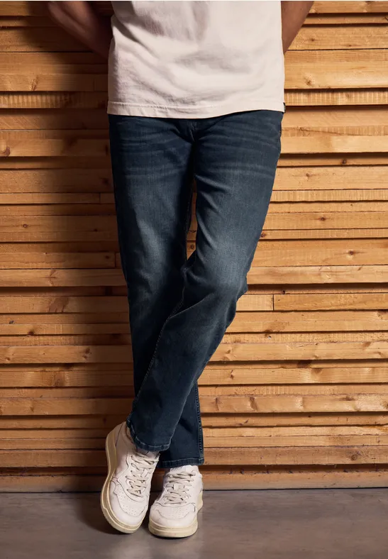 Regular Fit jeans blue overdyed black wash