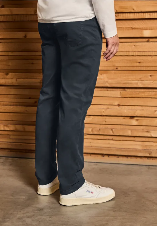 Slim Fit Hose grey blue