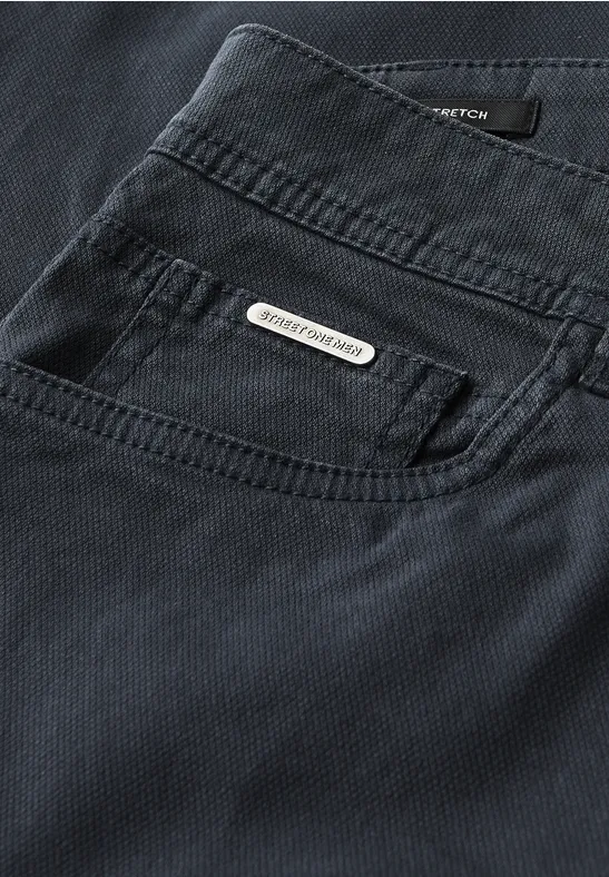 Slim Fit Hose grey blue