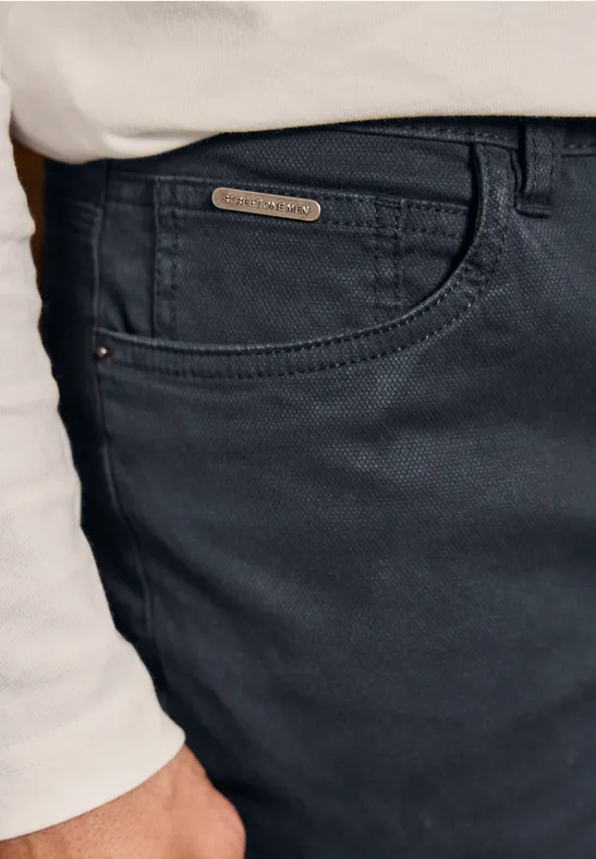 Slim Fit Hose grey blue