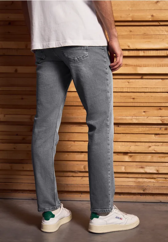 Straight Leg Jeans mid grey wash