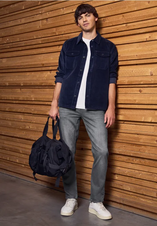 Straight Leg Jeans mid grey wash