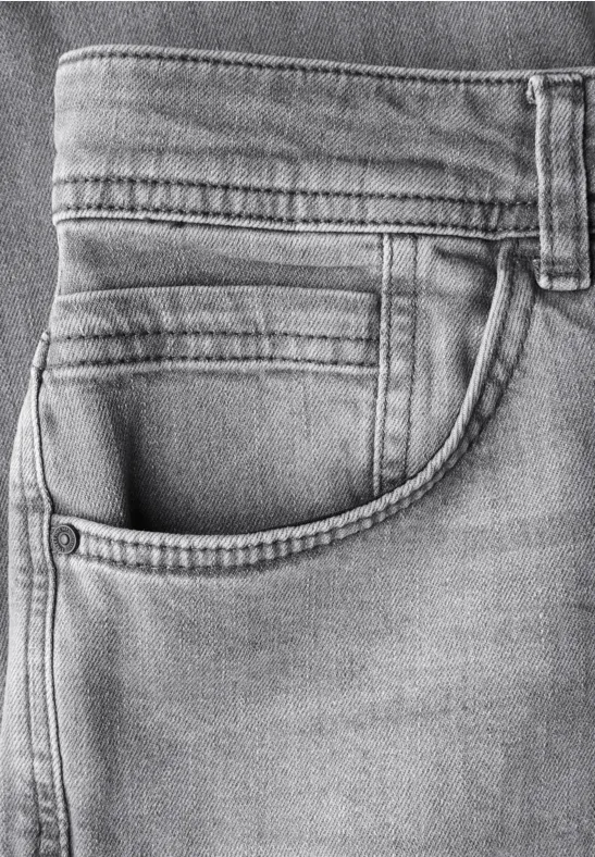 Straight Leg Jeans mid grey wash