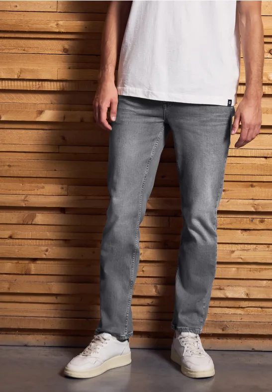 Straight Leg Jeans mid grey wash