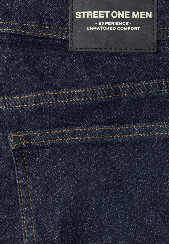 Straight Leg Jeans dark blue rinsed wash
