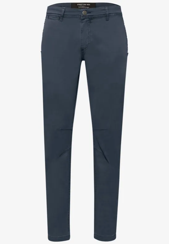 Chino souple au look délavé dark sky blue