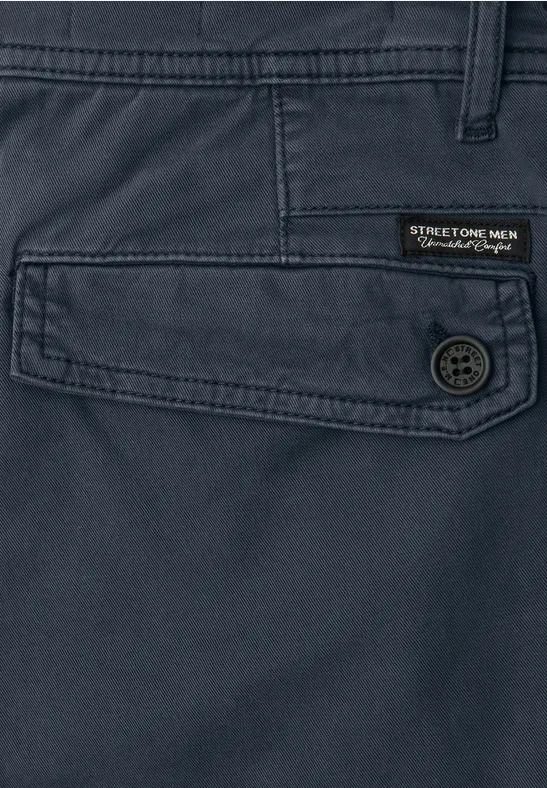 Chino souple au look délavé dark sky blue