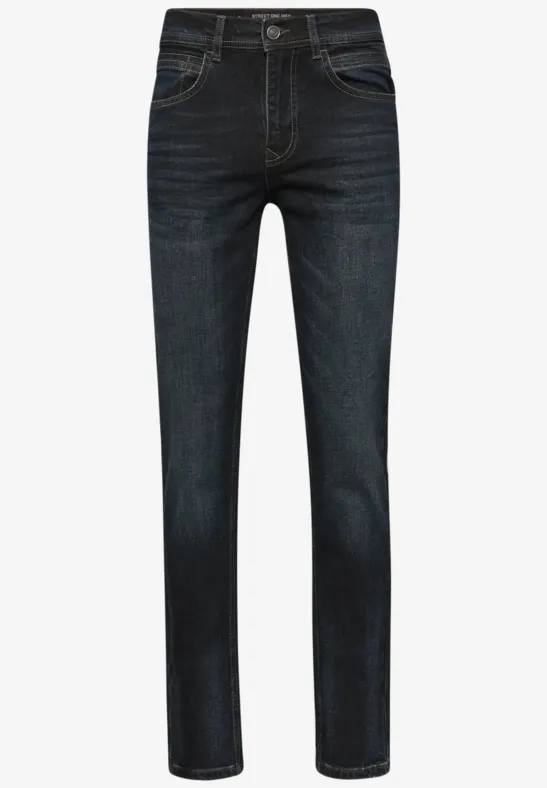 Slim Fit Jeans dark blue coated