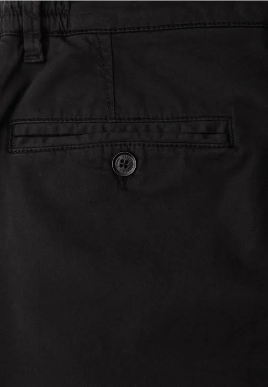 Chino met elastische tailleband Black