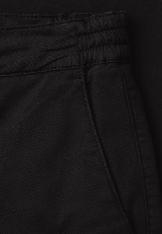 Chino avec ceinture stretch Black