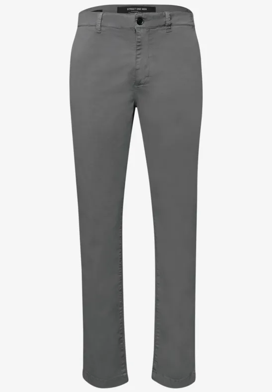 Chino mit Stretchbund steel grey