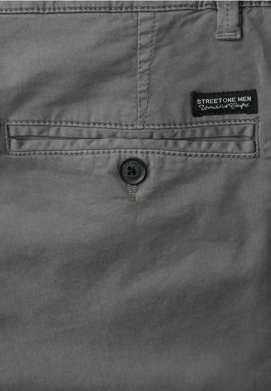 Chino mit Stretchbund steel grey