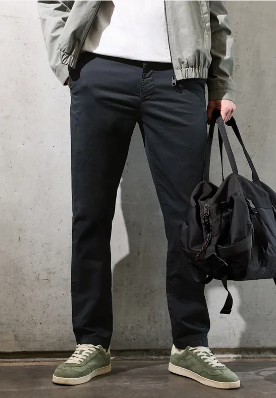 Slim Leg Chino mit Stretchbund dark ink blue