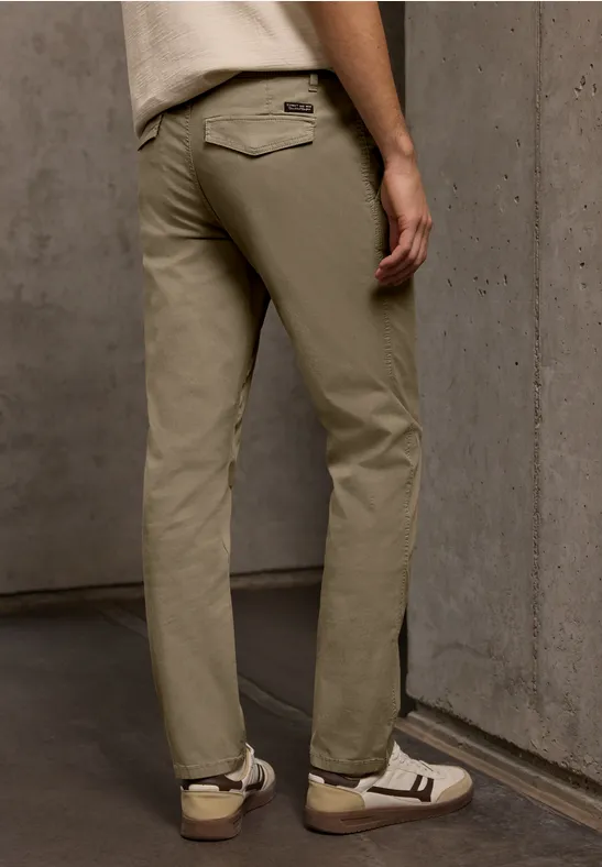 Chino mit Struktur warm sand