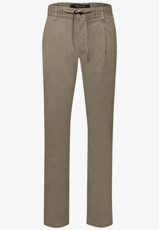 Chino mit Struktur warm sand
