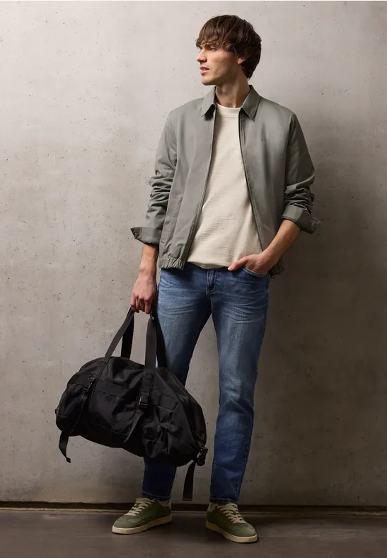 Slim Leg Jeans indigo blue random wash