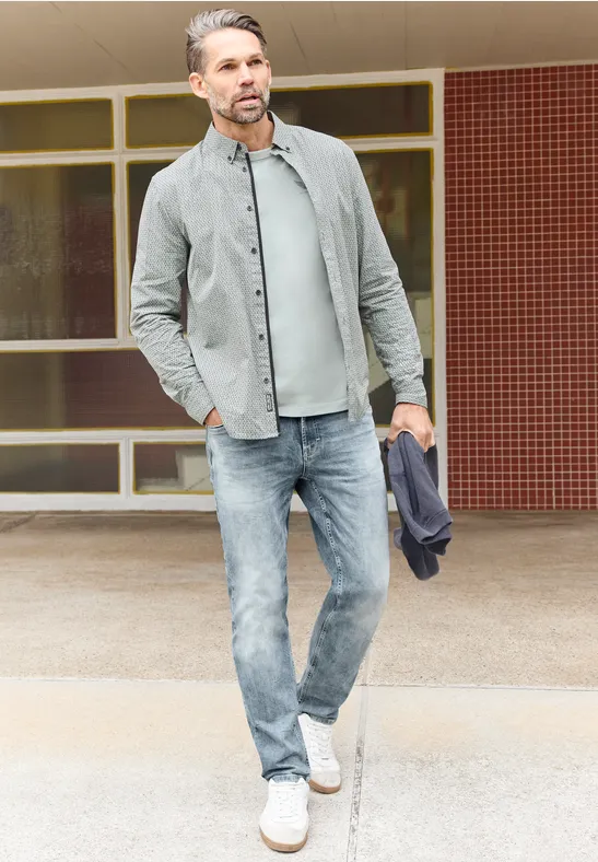 Slim Legs Jeans light grey random wash