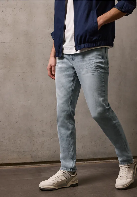 Slim Legs Jeans light grey random wash