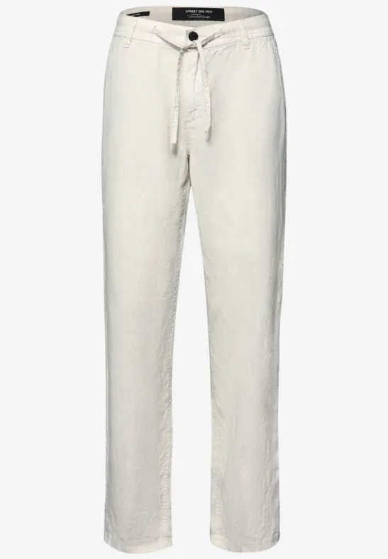 Chino Straight Legs en lin bohemian beige