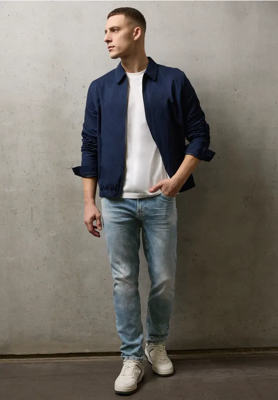 Slim Legs Jeans soft greencast random wash