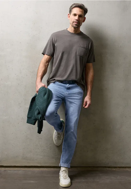 Straight Legs jeans light blue wash