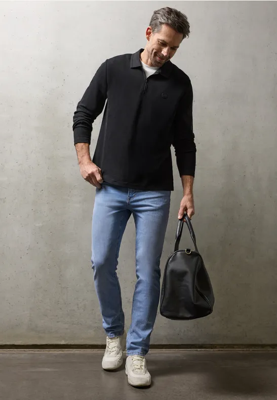 Jeans met smalle pijpen light blue wash