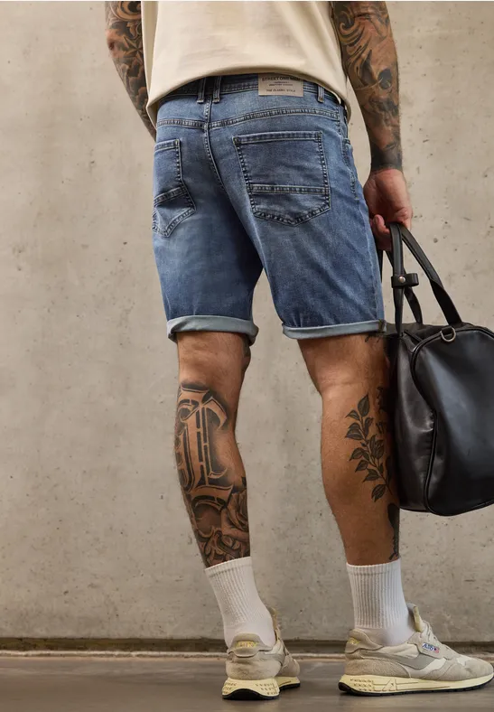 Jeansshorts im Regular Fit indigo blue wash