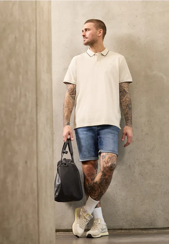 Jeansshorts im Regular Fit indigo blue wash