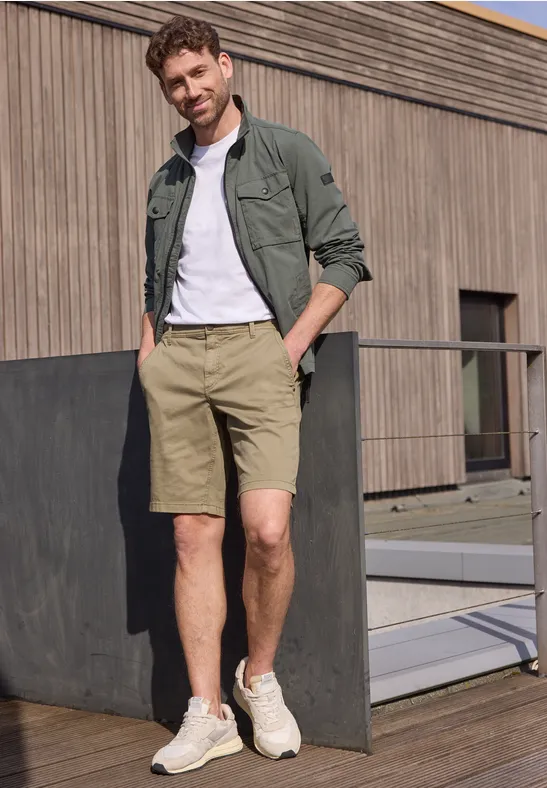 Chino Shorts im Regular Fit mit Flexbund warm sand