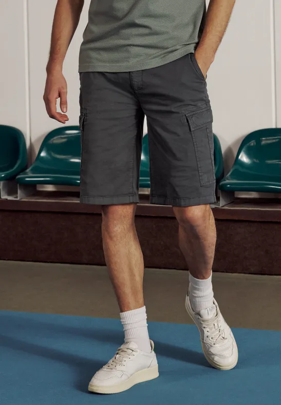 Bermuda im Regular Fit im Cargo-Look industrial grey