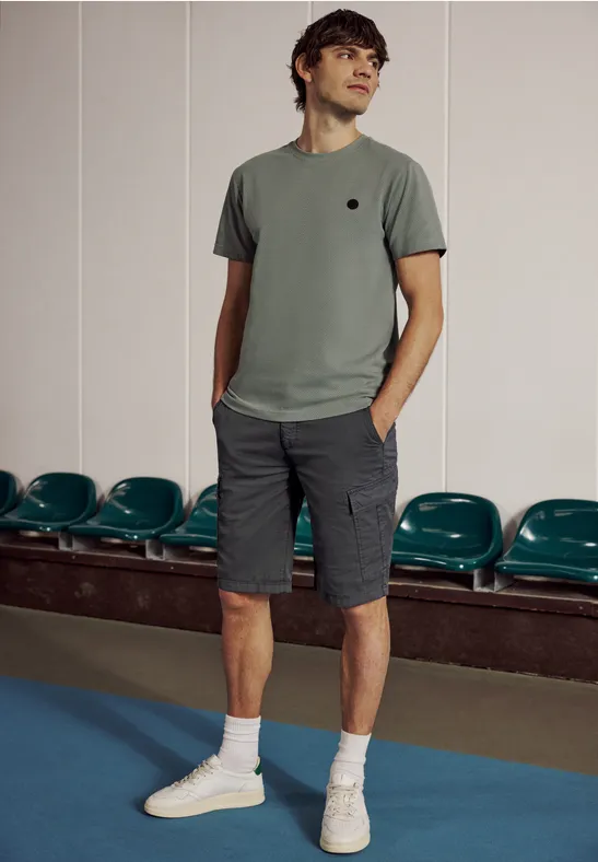 Bermuda im Regular Fit im Cargo-Look industrial grey