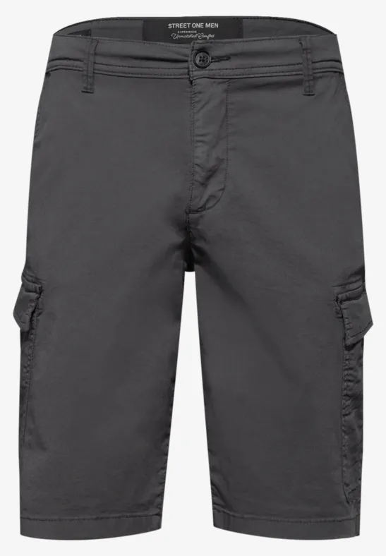 Bermuda im Regular Fit im Cargo-Look industrial grey