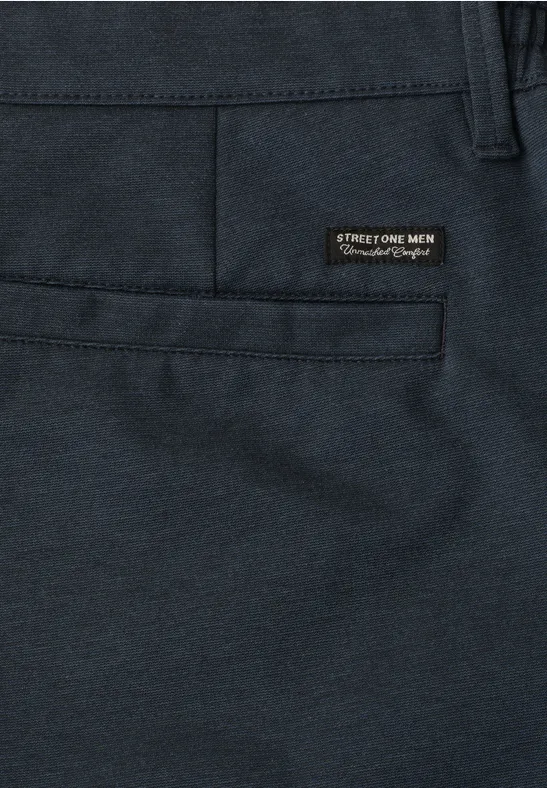 Short chino Regular Fit en jersey dark ink blue