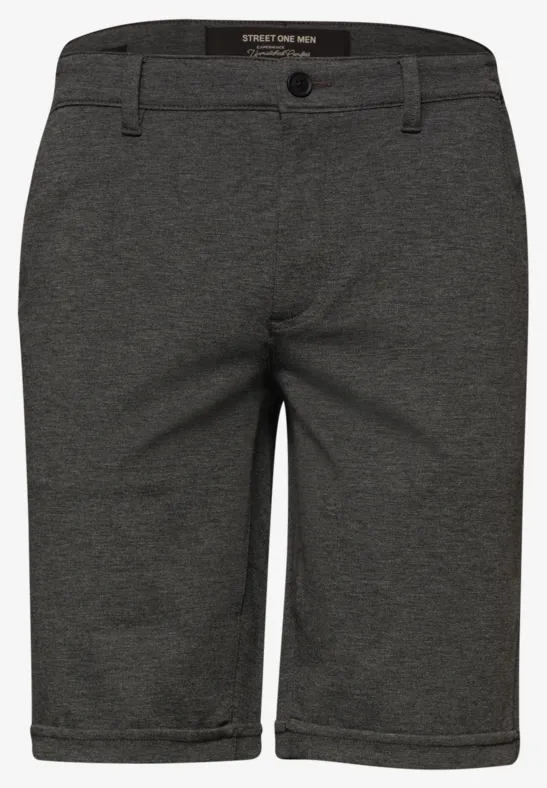 Chino Shorts im Regular Fit aus Jersey industrial grey