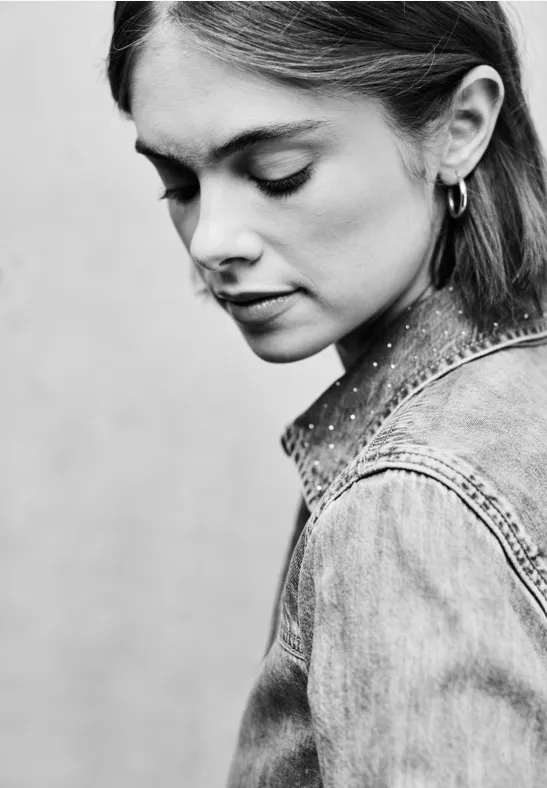 Denim overhemd grey random washed