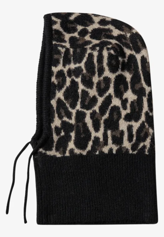 Balaclava mit Leo-Muster Black