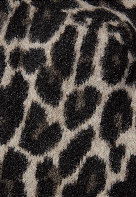 Balaclava mit Leo-Muster Black