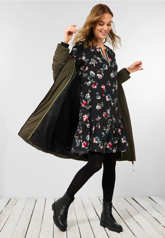 Kleid blumenmuster schwarz Clearance