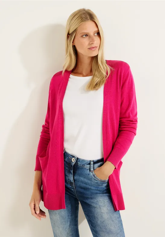 CECIL Offener Basic Cardigan für Damen in Pink CECIL