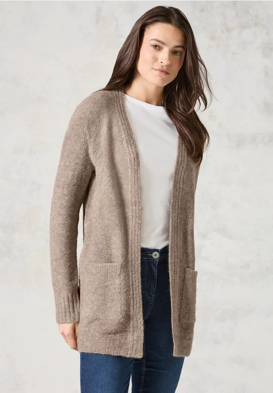 Langarm-Cardigan Für Mädchen – Offene Strickjacke Mit Taschen, Weich & Gemütlich