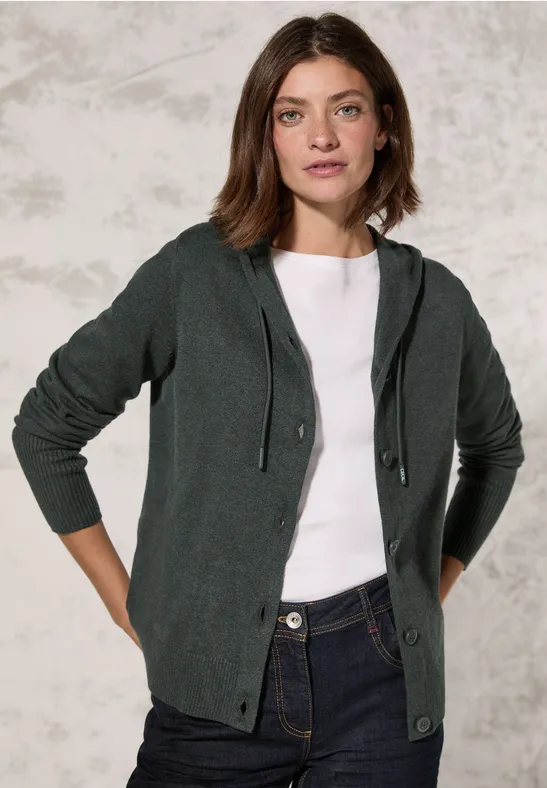 Strickjacke mit Kapuze