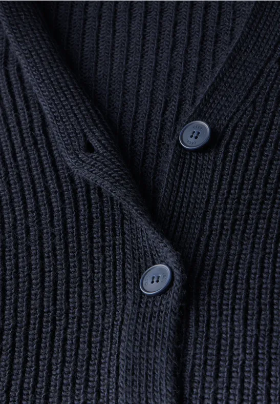CECIL Grobstrick- Cardigan für Damen in Blau CECIL