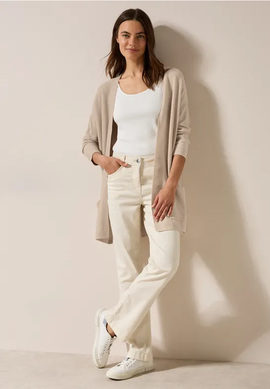 CECIL Offener Feinstrick Cardigan für Damen in Beige CECIL