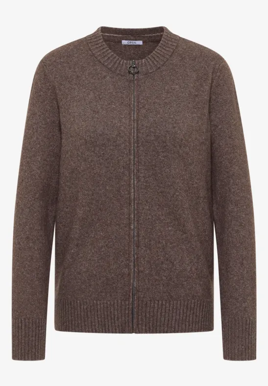 CECIL Cardigan mit Zipper für Damen in Braun CECIL